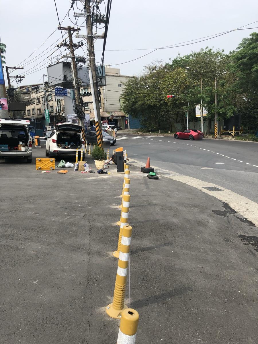 分隔桿整排完成